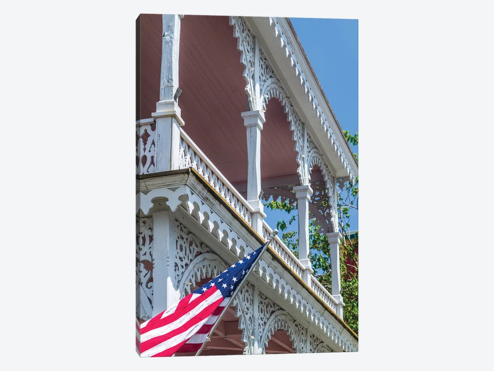 USA, New Jersey, Cape May. Victorian house detail. by Walter Bibikow 1-piece Canvas Print