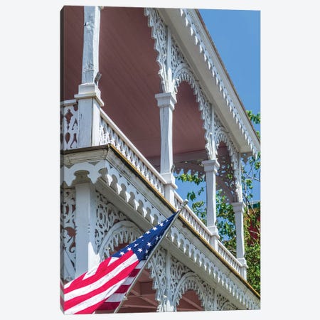 USA, New Jersey, Cape May. Victorian house detail. Canvas Print #WBI161} by Walter Bibikow Art Print