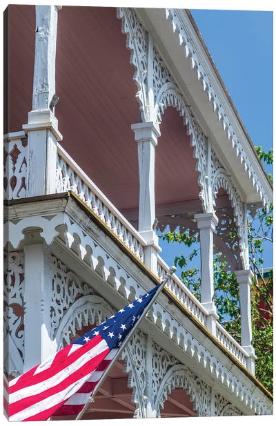 USA, New Jersey, Cape May. Victorian house detail. Canvas Art Print