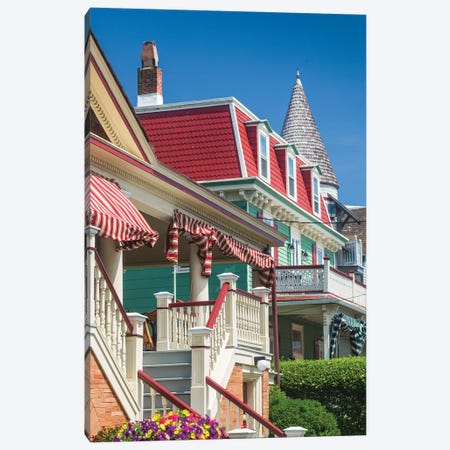 USA, New Jersey, Cape May. Victorian house detail. Canvas Print #WBI163} by Walter Bibikow Canvas Art Print