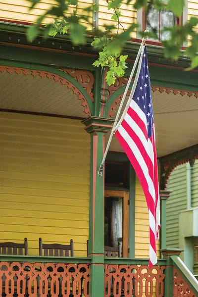USA, New Jersey, Cape May. Victorian house detail. by Walter Bibikow art print