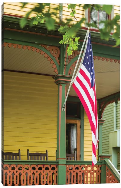 USA, New Jersey, Cape May. Victorian house detail. Canvas Art Print