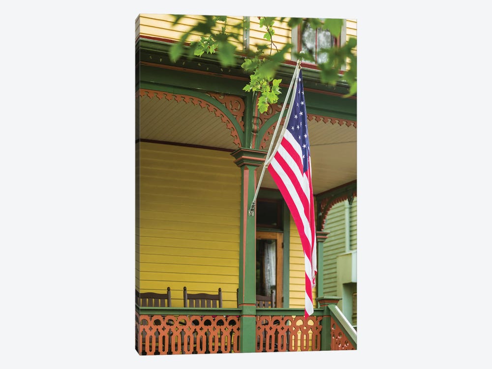 USA, New Jersey, Cape May. Victorian house detail. by Walter Bibikow 1-piece Canvas Wall Art