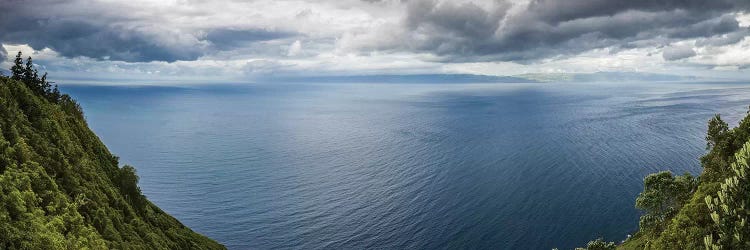 Portugal, Azores, Pico Island, Terra Alta. Miradouro da Terra Alta, viewpoint to Sao Jorge Island
