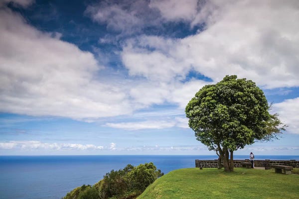 Portugal, Azores, Sao Miguel Island, Baia de Santa Iria. Miradouro de Santa Iria