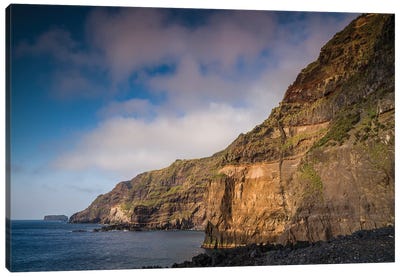 Portugal, Azores, Sao Miguel Island, Ponta da Ferraria cliffs Canvas Art Print - Walter Bibikow