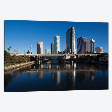 USA, Florida, Tampa, City View From Hillsborough River Canvas Print #WBI179} by Walter Bibikow Canvas Art