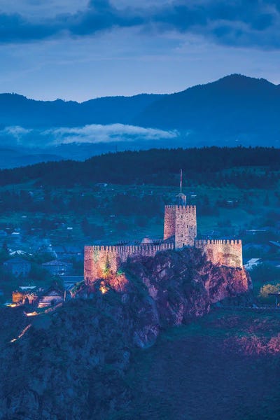 Georgia, Akhaltsikhe. Town view with Rabati Fortress.