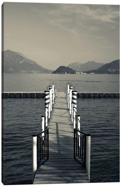 Bellagio As Seen From Menaggio, Lake Como, Lombardy Region, Italy Canvas Art Print - Dock & Pier Art