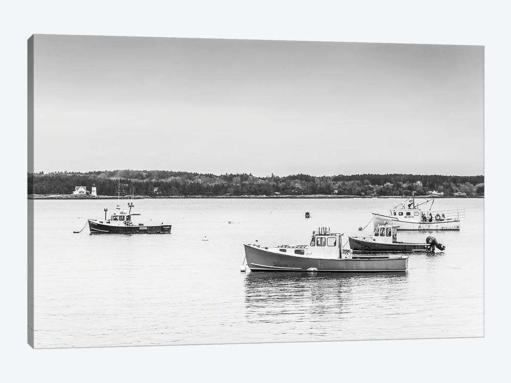 USA, Maine Five Islands. Fishing boats. by Walter Bibikow 1-piece Canvas Print