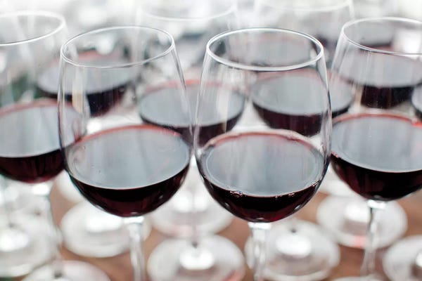 Wine: Glasses Of Wine, Bodega Marques de Riscal, Elciego, Alava Province, Basque Country, Spain by Walter Bibikow