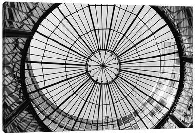Glass Dome In B&W, SIX Swiss Exchange, Zurich,  Canvas Art Print - Dome Art