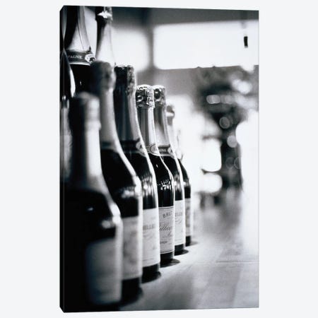 A Row Of Champagne Bottles Canvas Print #WBI24} by Walter Bibikow Canvas Art