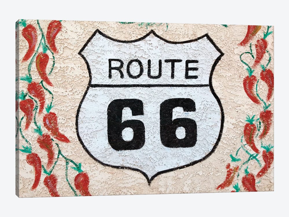 U.S. Route 66 Mural, Holbrook, Arizona, USA by Walter Bibikow 1-piece Canvas Art