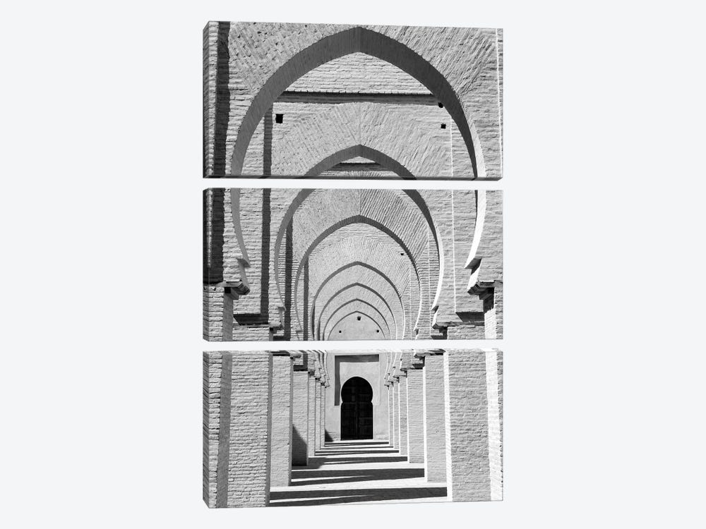 Outdoor Walkway, Tinmel Mosque, Tinmel, Al Haouz Province, Marrakesh-Safi, Morocco 3-piece Art Print