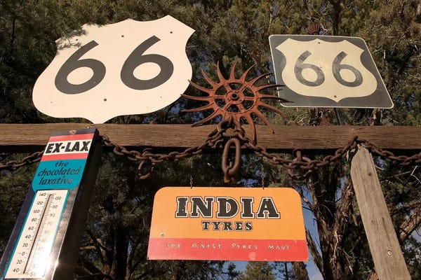 Sedona: Vintage Americana Display In Zoom, Sedona, Arizona, USA by Walter Bibikow