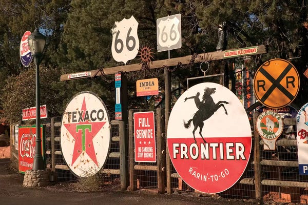 Walter Bibikow: Vintage Americana Display, Sedona, Arizona, USA by Walter Bibikow