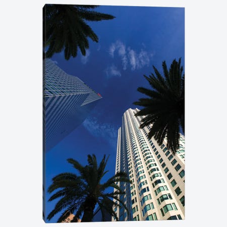 Low-Angle View, US Bank Tower (Library Tower) & Citigroup Center (444 Flower Building), Los Angeles, California, USA Canvas Print #WBI35} by Walter Bibikow Canvas Print