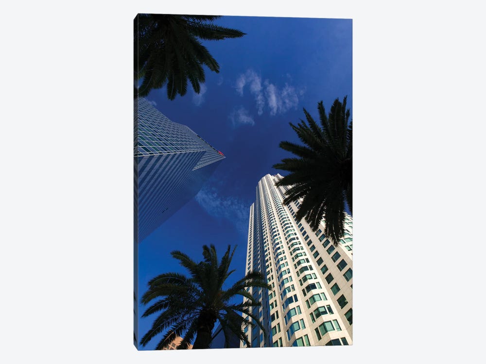 Low-Angle View, US Bank Tower (Library Tower) & Citigroup Center (444 Flower Building), Los Angeles, California, USA by Walter Bibikow 1-piece Canvas Artwork