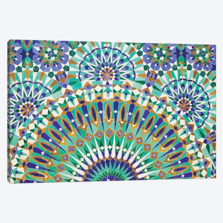 Close-Up Of A Decorative Mosaic II, Hassan II Mosque, Casablanca, Morocco Canvas Print #WBI3} by Walter Bibikow Canvas Art