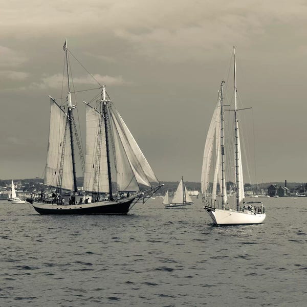 Liberty Clipper II During The Gloucester Schooner Festival, Gloucester Harbor, Gloucester, Massachusetts, USA