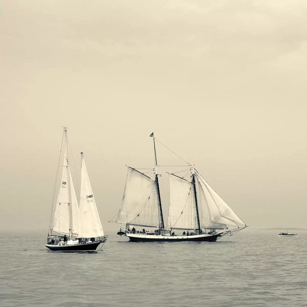 Walter Bibikow: Light Reign During The Gloucester Schooner Festival, Gloucester Harbor, Gloucester, Massachusetts, USA by Walter Bibikow