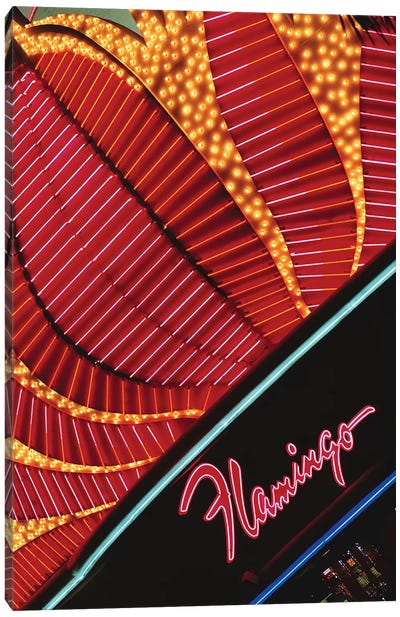 Neon Marquee, Flamingo Las Vegas, Paradise, Clark County, Nevada, USA Canvas Art Print - Nevada Art