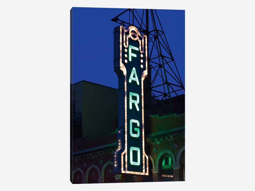 Neon Sign, Fargo Theatre, Fargo, Cass County, North Dakota, USA by Walter Bibikow 1-piece Art Print