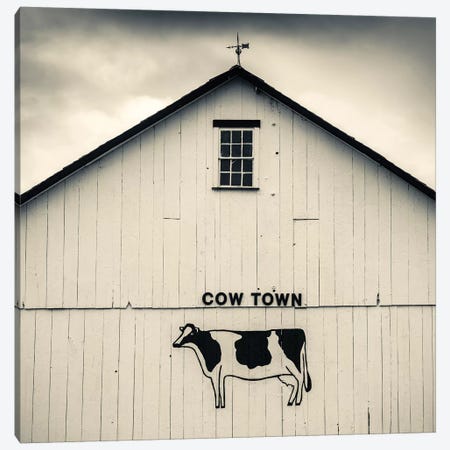 "Cow Town" Barn Signage, Bird-In-Hand, Lancaster County, Pennsylvania Dutch Country, Pennsylvania, USA Canvas Print #WBI72} by Walter Bibikow Canvas Art