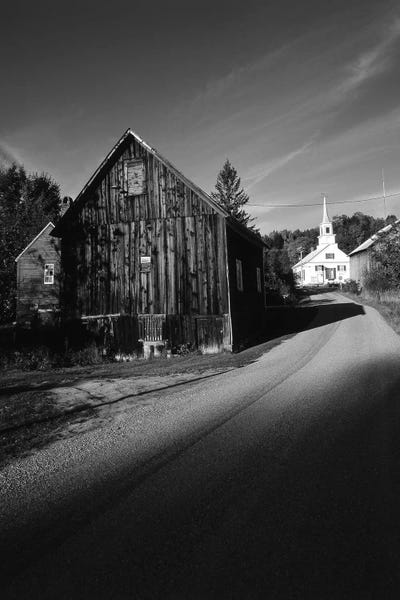 Rural Landscape In B&W, Northeast Kingdom, Vermont, USA