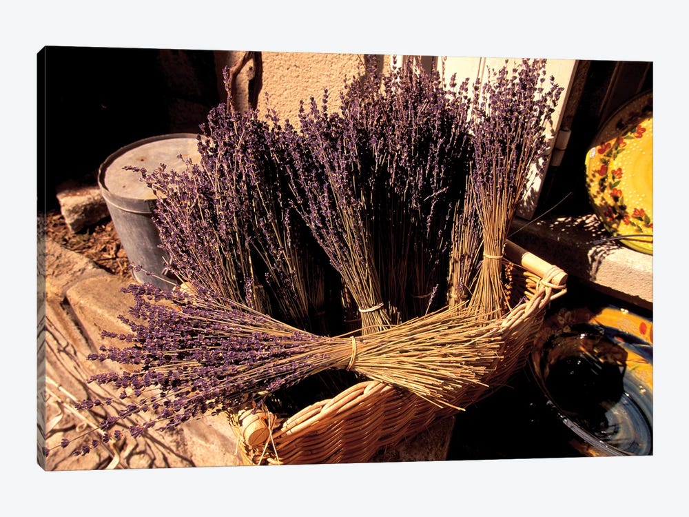 Lavender Bunches For Sale, Les Baux-de-Provence, Bouches-du-Rhone, Provence-Alpes-Cote d'Azur, France by Walter Bibikow 1-piece Canvas Art
