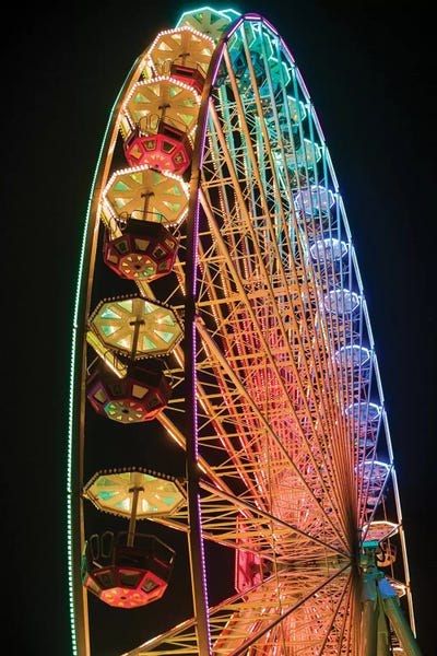Belgium, Antwerp. Steenplein, Antwerp ferris wheel by Walter Bibikow art print