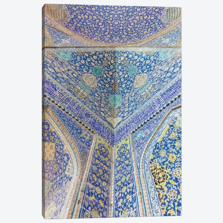 Iran, Esfahan, Naqsh-E Jahan Imam Square, Royal Mosque, Interior Mosaic Canvas Print #WBI83} by Walter Bibikow Canvas Art Print
