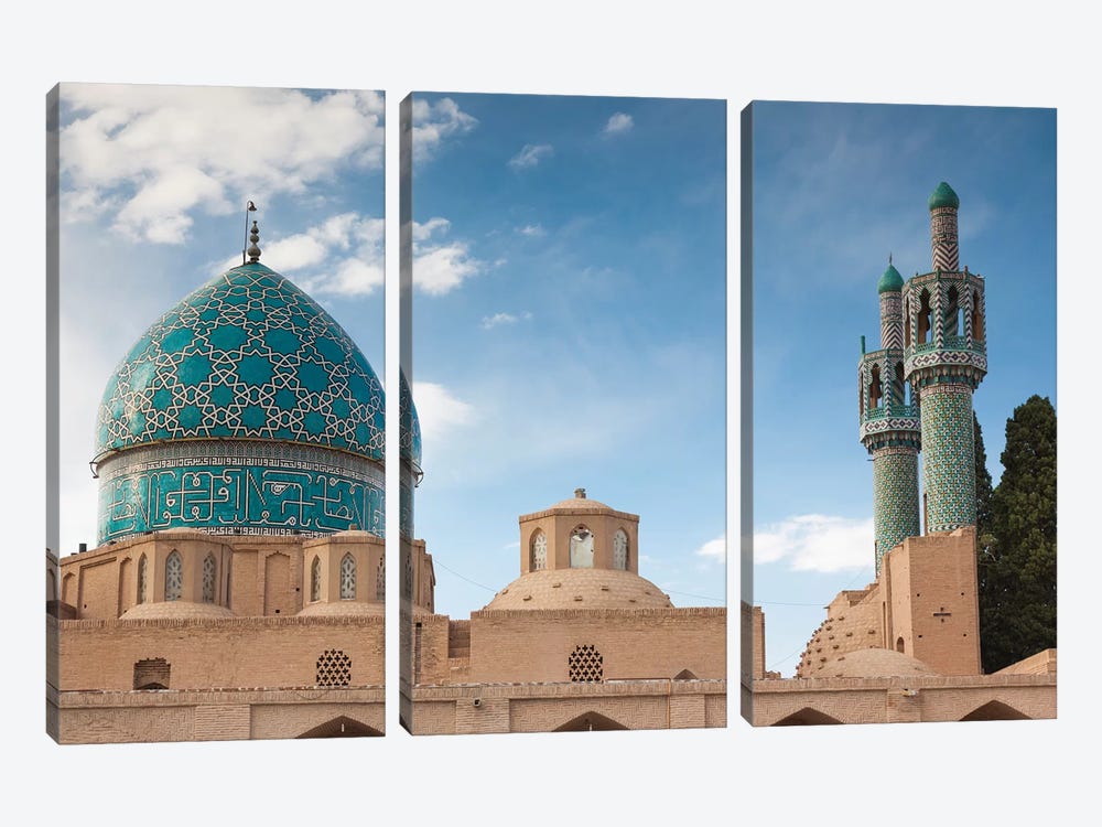 Iran, Mahan, Aramgah-E Shah Nematollah Vali, Mausoleum Of Sufi Dervish Shah Nematollah Vali by Walter Bibikow 3-piece Canvas Artwork
