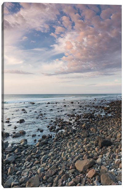 New Zealand, North Island, Pungarehu. Cape Egmont, seascape II Canvas Art Print - Rock Art