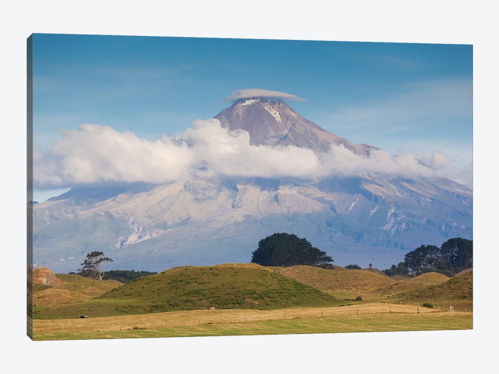 New Zealand, North Island, Pungarehu. Mt. Taranaki by Walter Bibikow 1-piece Canvas Art Print