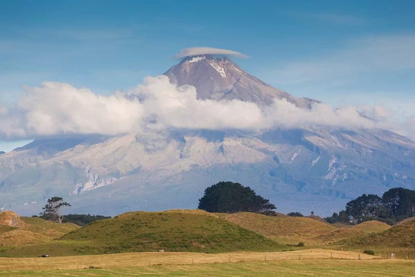 Walter Bibikow: New Zealand, North Island, Pungarehu. Mt. Taranaki by Walter Bibikow