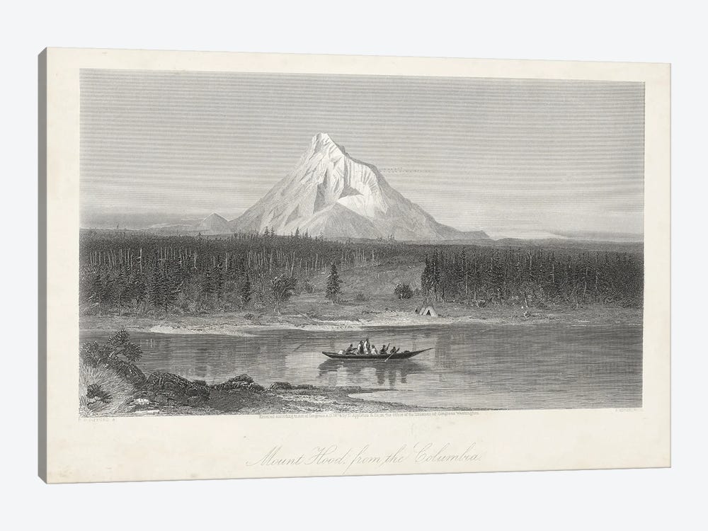 Mount Hood from the Columbia by William Cullen Bryant 1-piece Canvas Art