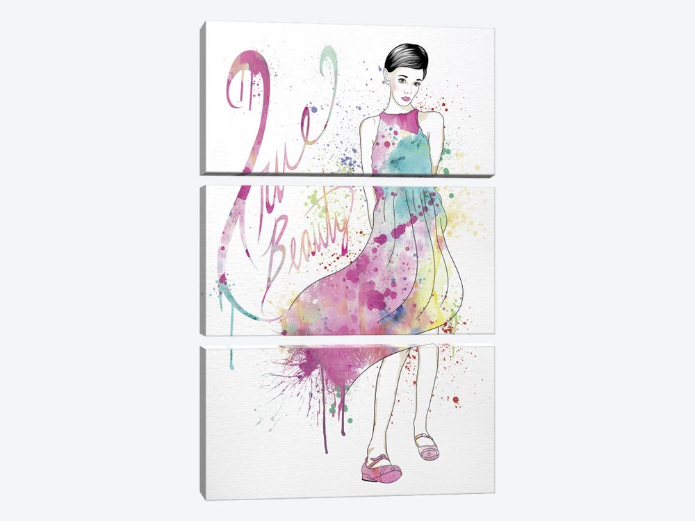 True Beauty by 5by5collective 3-piece Canvas Print