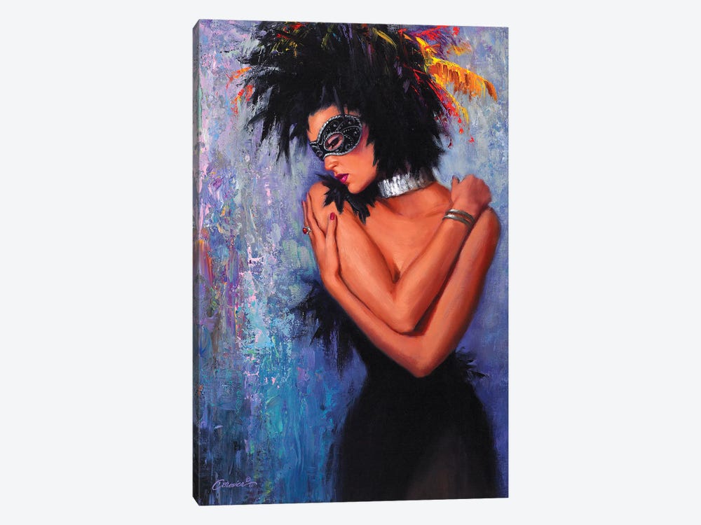 Lady In Black by Wil Cormier 1-piece Canvas Art Print