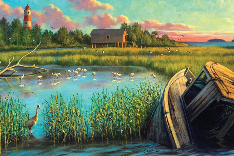 Laughing Gull Creek by Wil Cormier wall art