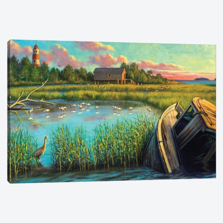 Laughing Gull Creek Canvas Print #WCO17} by Wil Cormier Canvas Artwork