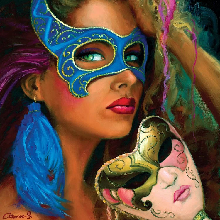 Le Masque Bleu by Wil Cormier wall art