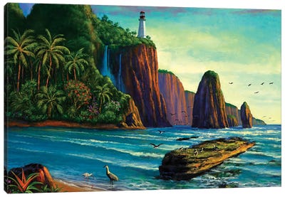 Paradise Bay Canvas Art Print - Tropical Beach Art