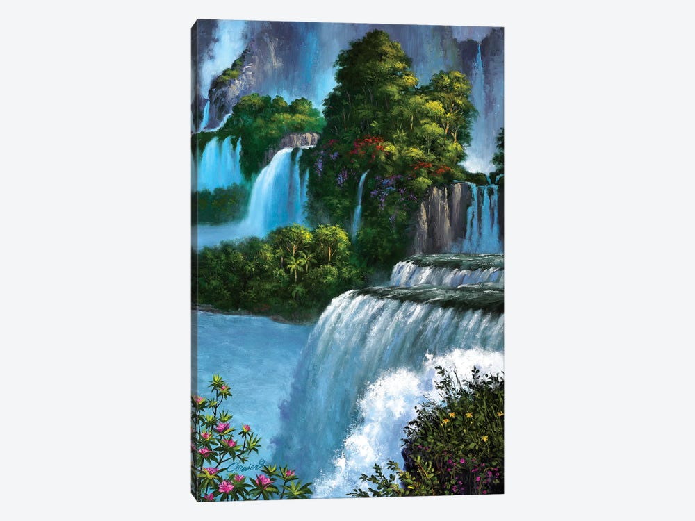 Paradise Falls by Wil Cormier 1-piece Canvas Wall Art