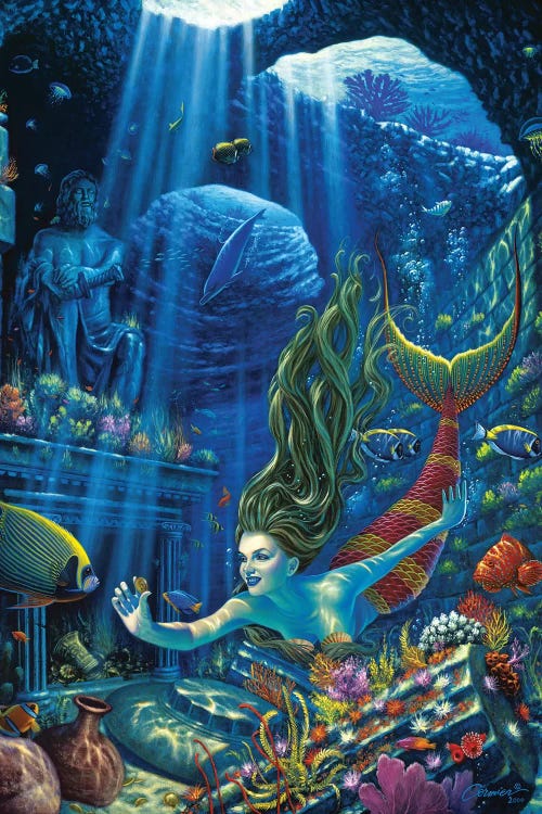 Poseidons Treasures by Wil Cormier wall art