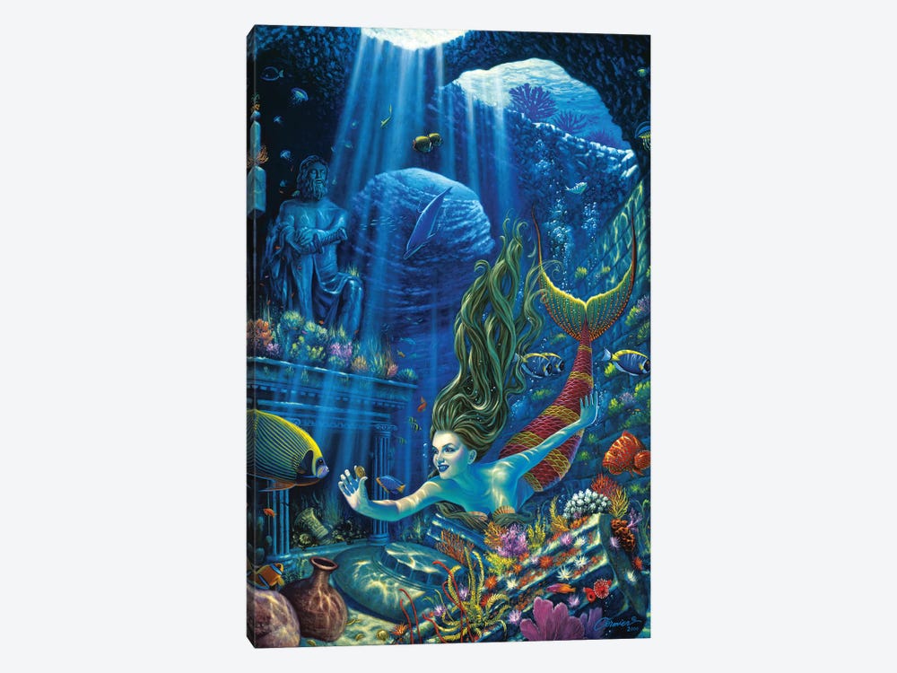 Poseidons Treasures by Wil Cormier 1-piece Canvas Art Print