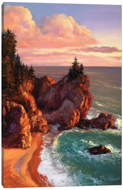 Rocky Shores II Canvas Art Print - Beach Sunrise & Sunset Art