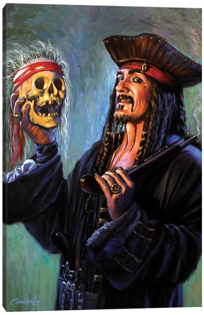 Blackbeards Trophy Canvas Art Print - Pirates