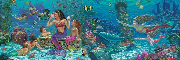 Kids Ocean Life Art: Mermaid Medley by Wil Cormier